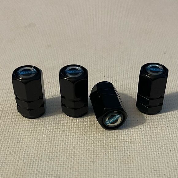 Volvo valve Stem caps in Black set of 4 NWT - Picture 3 of 4